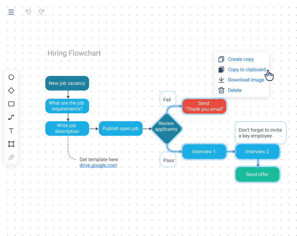 Copying a flowchart to MS Word