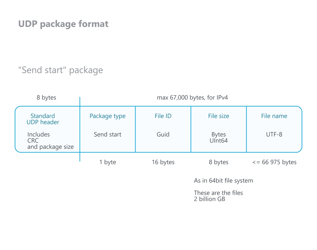 Схема формата пакета